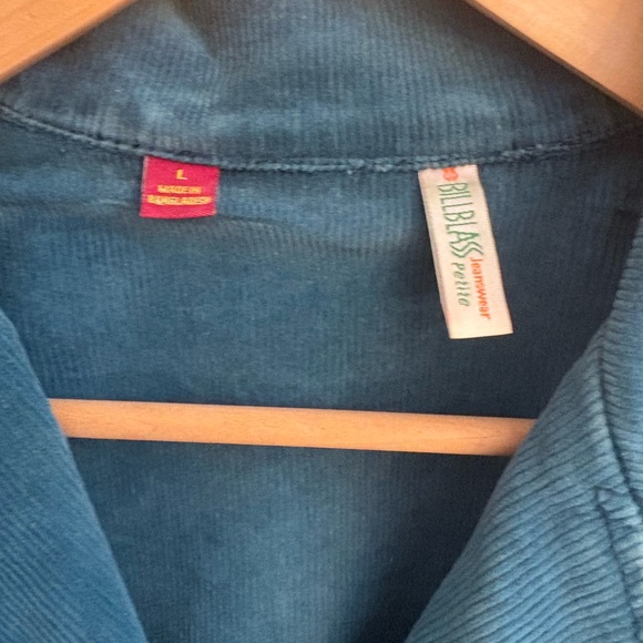 Bill Blass Teal Corduroy Blazer - Picture 3 of 4